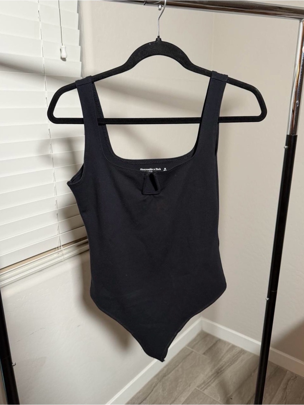 Abercrombie & Fitch Black Scoop Neck Women’s One-Piece Bodysuit